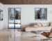 Infisso battente Cosmet Group Prime in alluminio con vista neve isolamento termico casa moderna