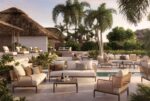 Collezione EMU Saint Martin in ambiente resort tropicale outdoor