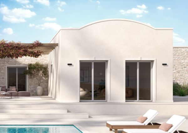 Finestre Prolux Più Oknoplast installate in villa contemporanea