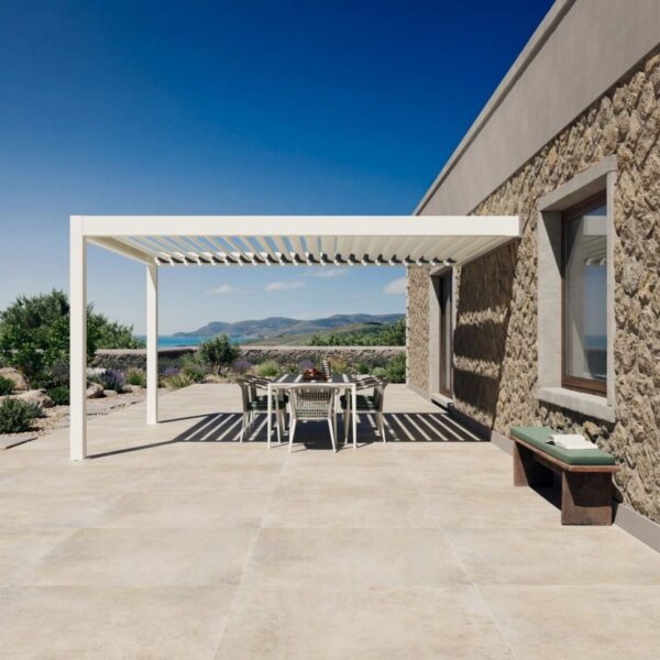 BT Group Pergoexe: pergola bioclimatica in alluminio dal design innovativo