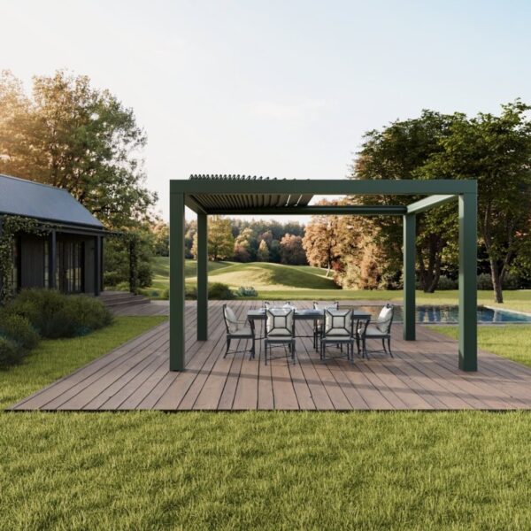 BT Group Pergomove: pergola bioclimatica con lamelle retraibili